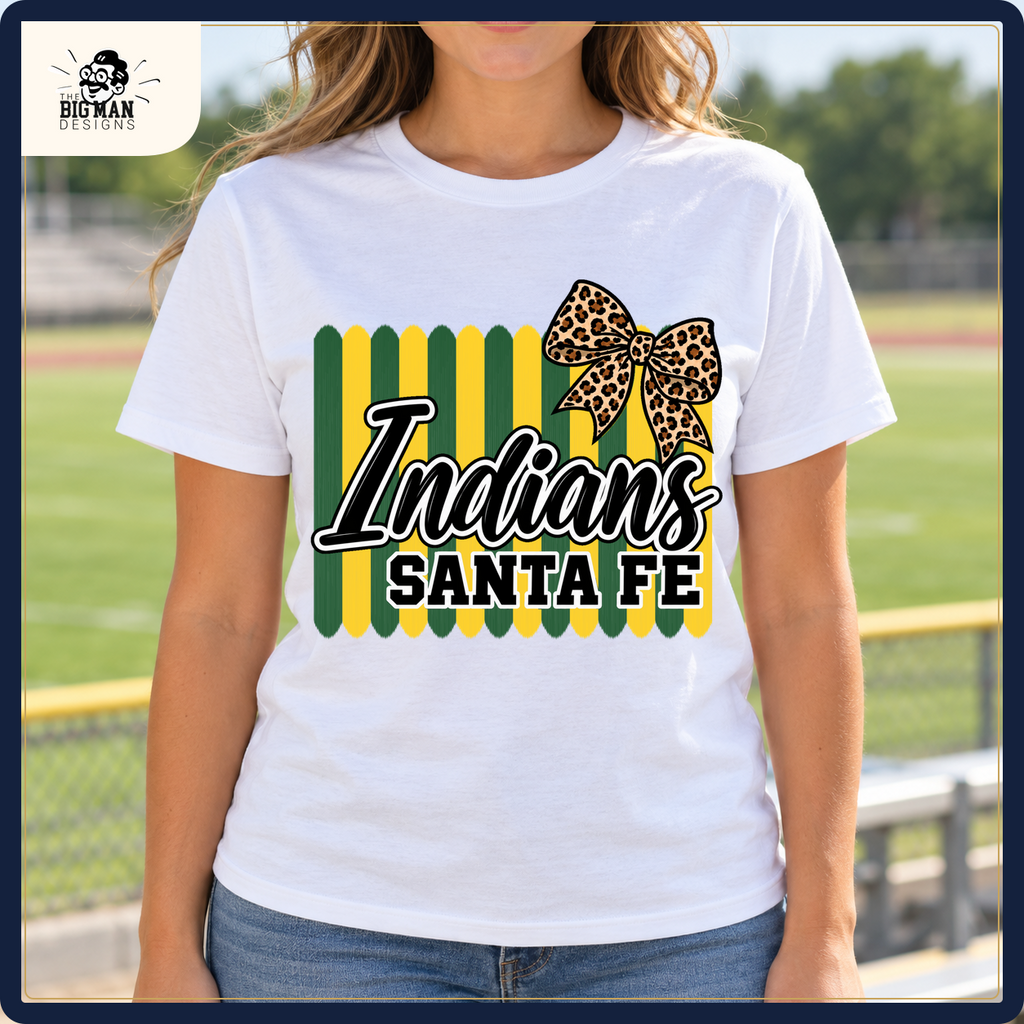 Santa Fe Indians school spirit shirt worn outdoors