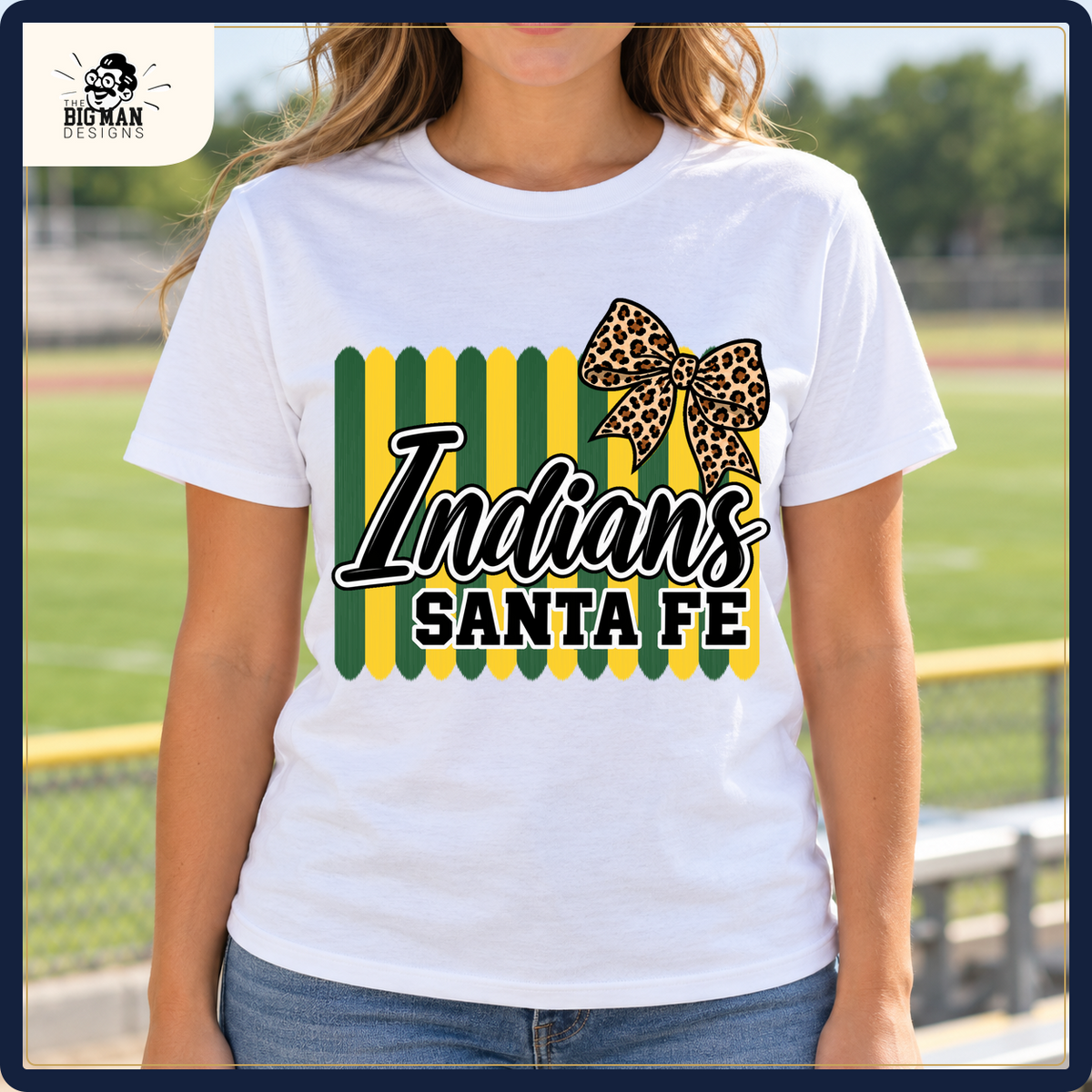 Santa Fe Indians school spirit shirt worn outdoors