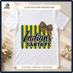 Santa Fe Indians school spirit shirt styled as a gift
