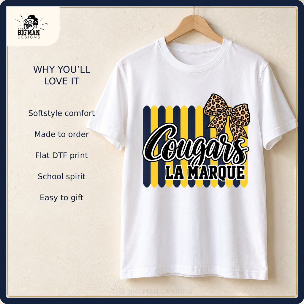 La Marque Cougars Softstyle comfort and made-to-order school spirit shirt