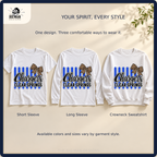 Clear Springs Chargers matching short sleeve, long sleeve, and crewneck sweatshirt