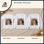Halloween Bat Trio: matching short sleeve tee, long sleeve tee, and crewneck sweatshirt