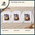 Spooky Season Ghost Trio: matching short sleeve tee, long sleeve tee, and crewneck sweatshirt