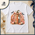 Bookish Pumpkin Bow: shirt in a boutique flat lay with autumn gift styling