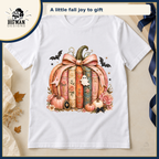 Bookish Pumpkin Bow: shirt styled as a fall gift