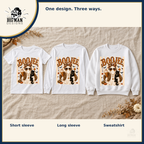 Boujee Ghost and Black Cat: matching short sleeve tee, long sleeve tee, and crewneck sweatshirt