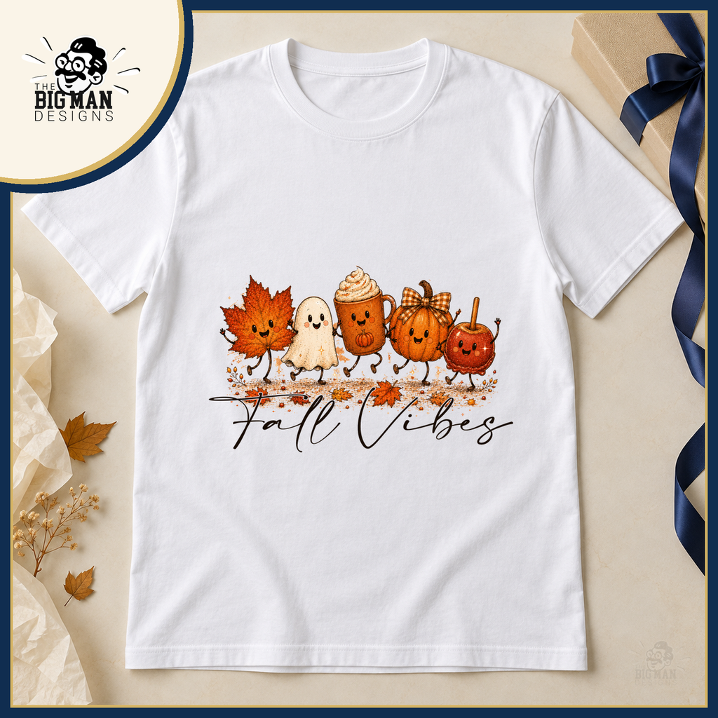 Fall Vibes Friends: shirt in a boutique flat lay with autumn gift styling