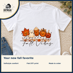 Fall Vibes Friends: Softstyle comfort, flat DTF printing, and made-to-order benefits