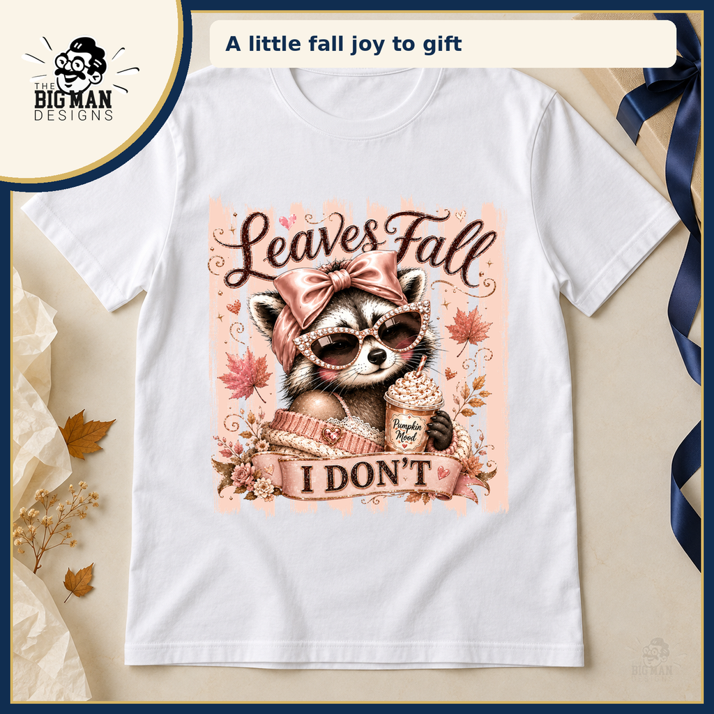 Leaves Fall I Dont Raccoon: shirt styled as a fall gift