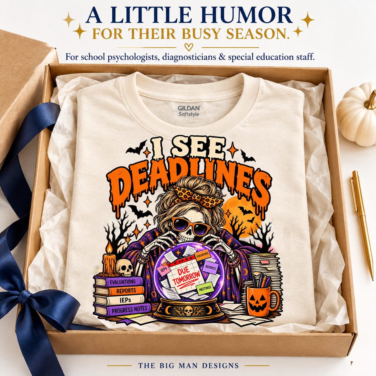 I See Deadlines T-shirt gift for school support staff