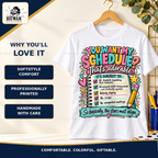 You Want My Schedule teacher humor apparel: benefits by The Big Man Designs