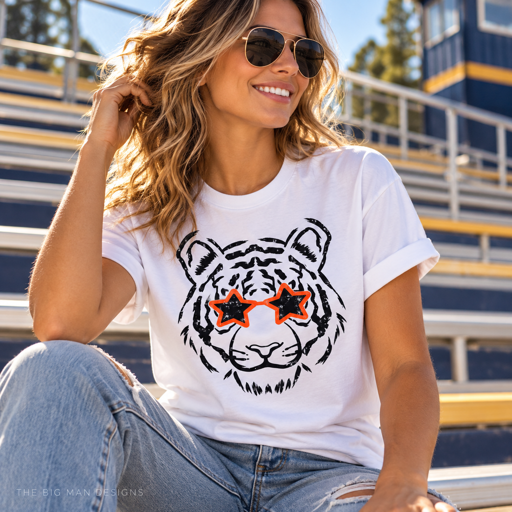 Tiger Star Glasses lifestyle product image by The Big Man Designs.