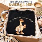 Baseball Mom Goose: shirt styled as a gift. The Big Man Designs.