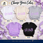 Star Steppers script front design shown in White, Natural, Gray, Orchid Purple and Black