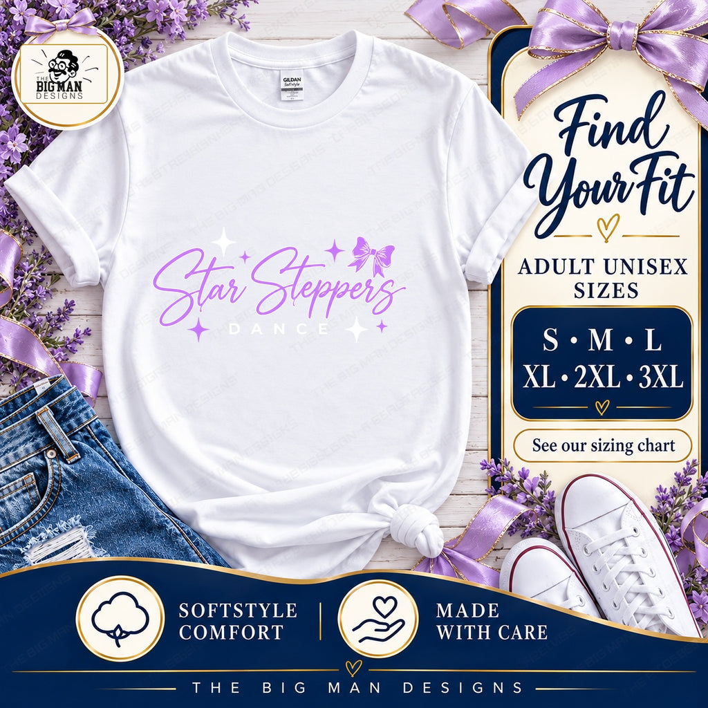 Star Steppers shirt adult unisex sizes S, M, L, XL, 2XL and 3XL