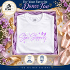 Star Steppers script dance shirt styled as a gift in a lavender tissue box