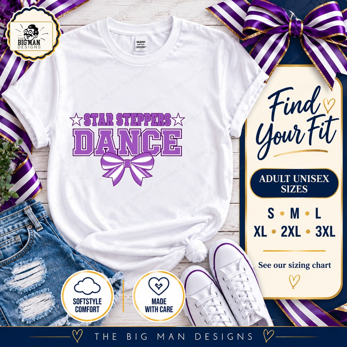 Star Steppers varsity dance shirt adult unisex sizes S through 3XL