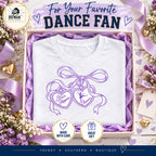 Star Steppers Eleanor heart charms shirt styled as a gift in lavender tissue