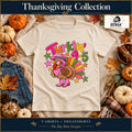 Turkin’ 9–5 Cowgirl Turkey Shirt & Sweatshirt on a Natural T-shirt, autumn boutique styling with The Big Man Designs branding