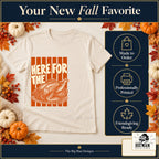 Here for the Turkey Thanksgiving design. Natural T-shirt with made-to-order and professional-printing benefit badges. The Big Man Designs.