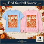 Here for the Turkey front design on a Light Blue T-shirt and Light Pink sweatshirt, The Big Man Designs branded color mockup