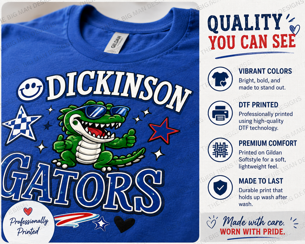 Dickinson Gators Spirit Tee | School Spirit T-Shirt