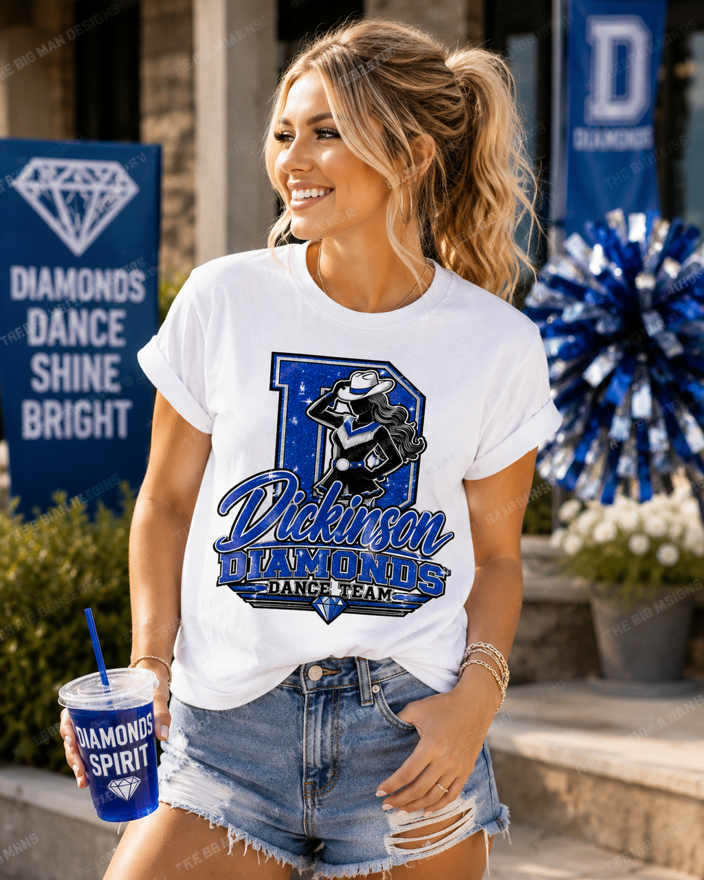 Dickinson Diamonds Dance Team Shirt 3 | DTF Printed