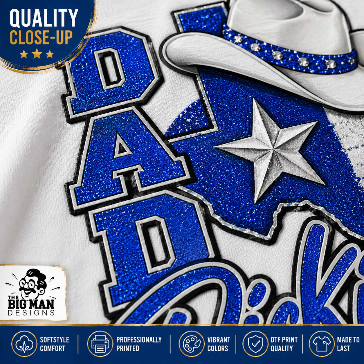 Dickinson Diamonds Dance Team Dad Shirt 4 | DTF Printed