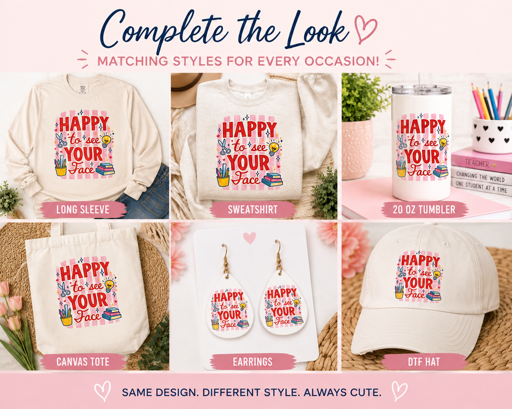 Happy to See Your Face Teacher Shirt