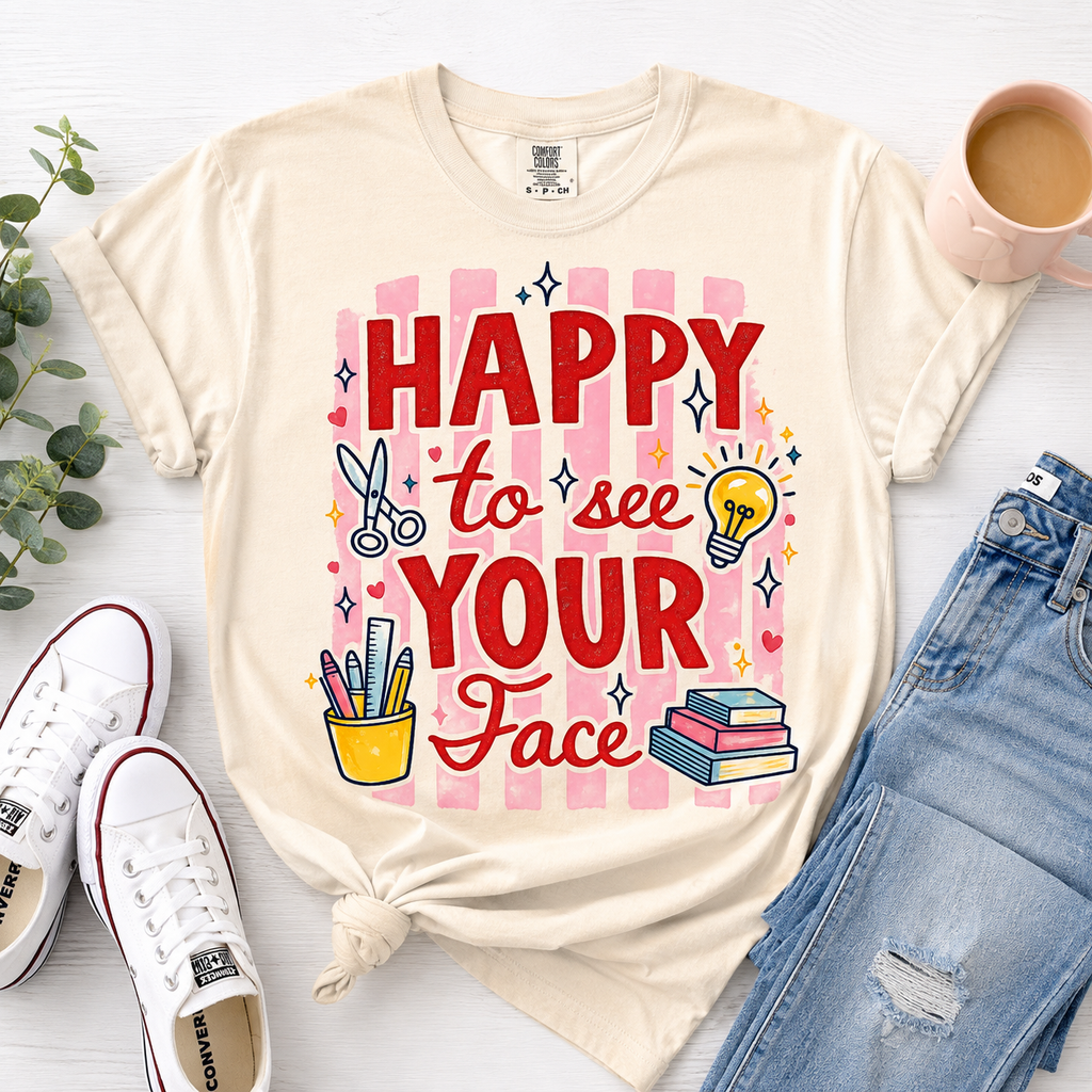 Happy to See Your Face Teacher Shirt