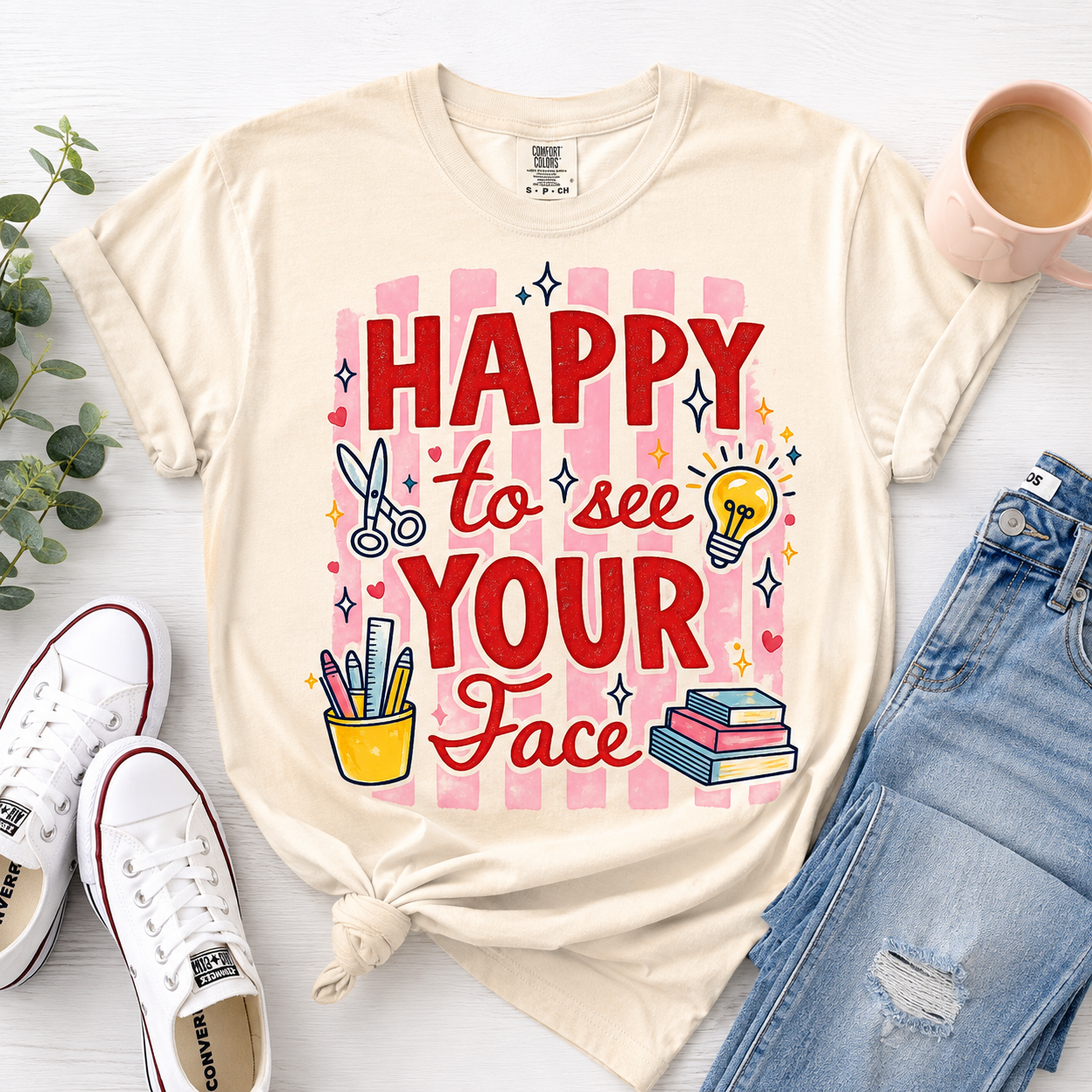 Happy to See Your Face Teacher Shirt