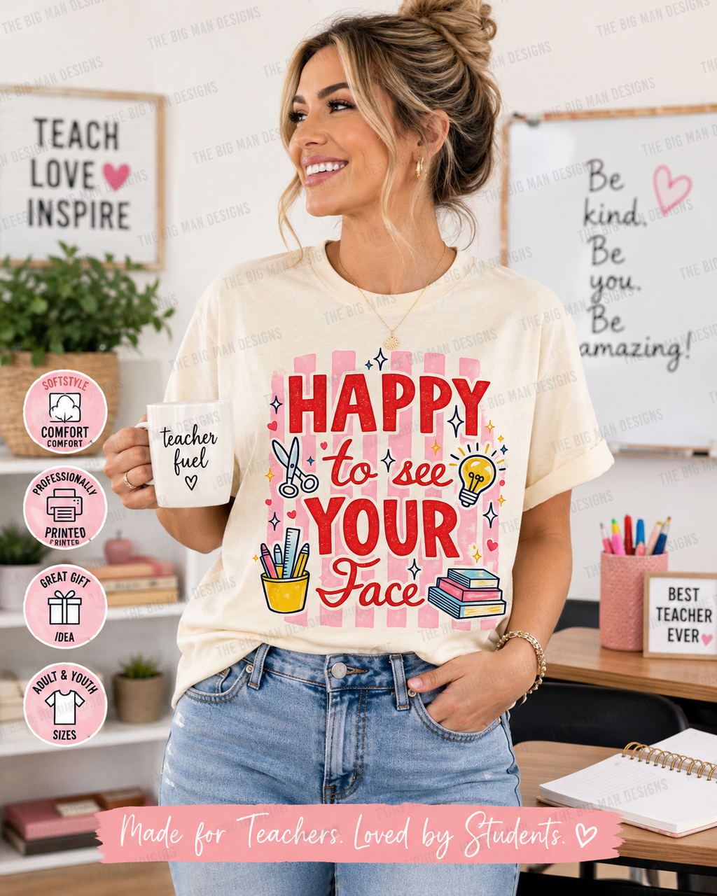 Happy to See Your Face Teacher Shirt