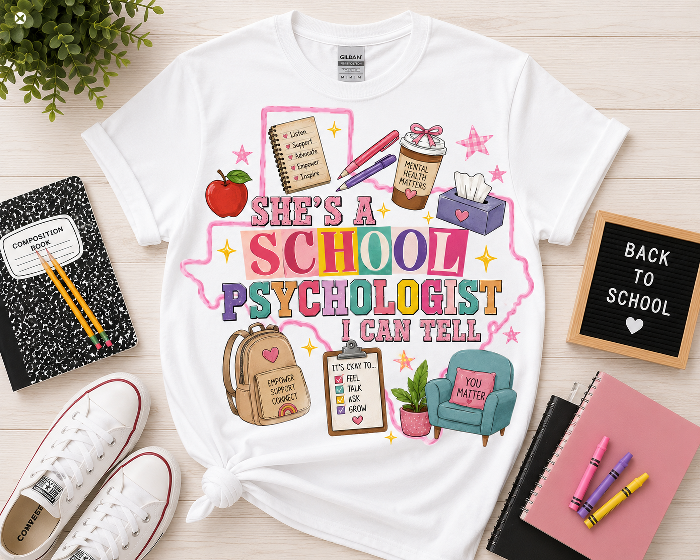 She's a School Psychologist I Can Tell – Tee & Sweatshirt | School Psychologist Gift Shirt