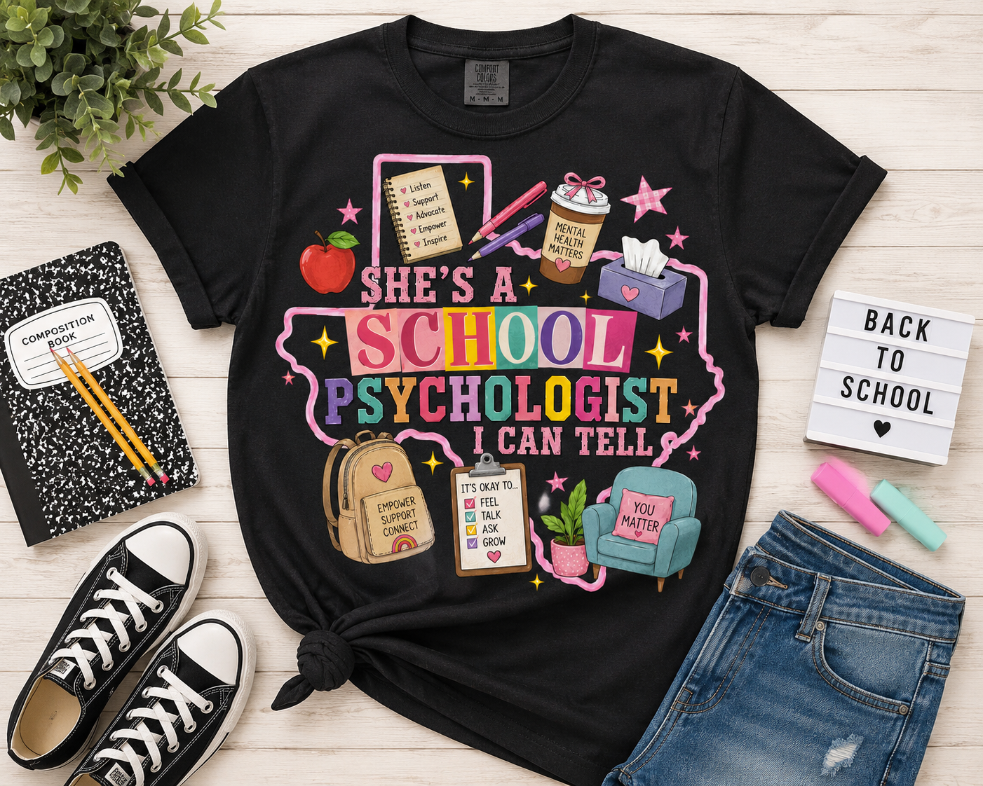 She's a School Psychologist I Can Tell – Tee & Sweatshirt | School Psychologist Gift Shirt