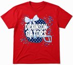 1 Dickinson Gators Football Tee – Helmet Bow Design | Youth & Adult