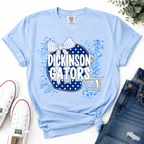 1 Dickinson Gators Football Tee – Helmet Bow Design | Youth & Adult
