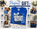 1 Dickinson Gators Coquette Bow T-shirt & Sweatshirt | School Spirit Shirt