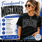 Friendswood Mustangs Leopard Print Tee | Youth & Adult Spirit Wear