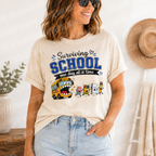Surviving School One Day at a Time Tee | Teacher & Back to School Shirt