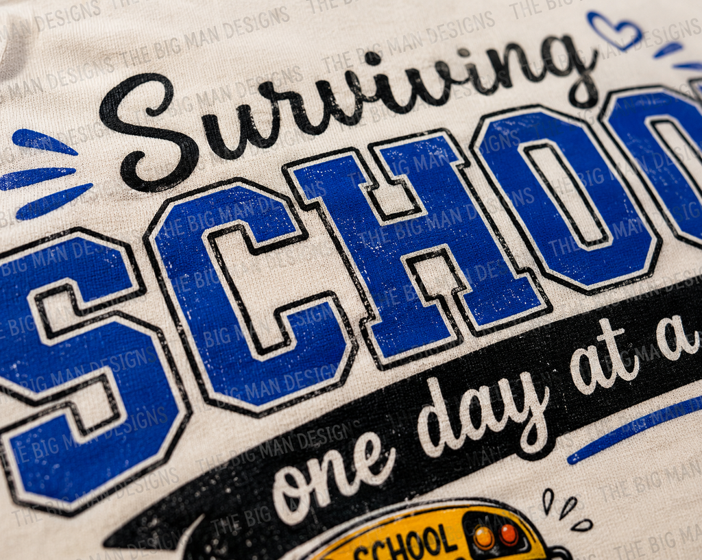 Surviving School One Day at a Time Tee | Teacher & Back to School Shirt
