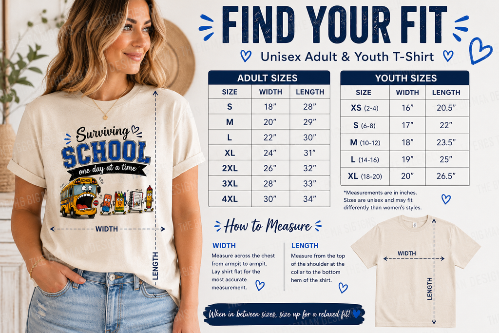 Surviving School One Day at a Time Tee | Teacher & Back to School Shirt