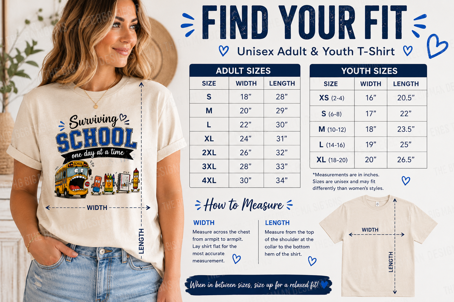 Surviving School One Day at a Time Tee | Teacher & Back to School Shirt