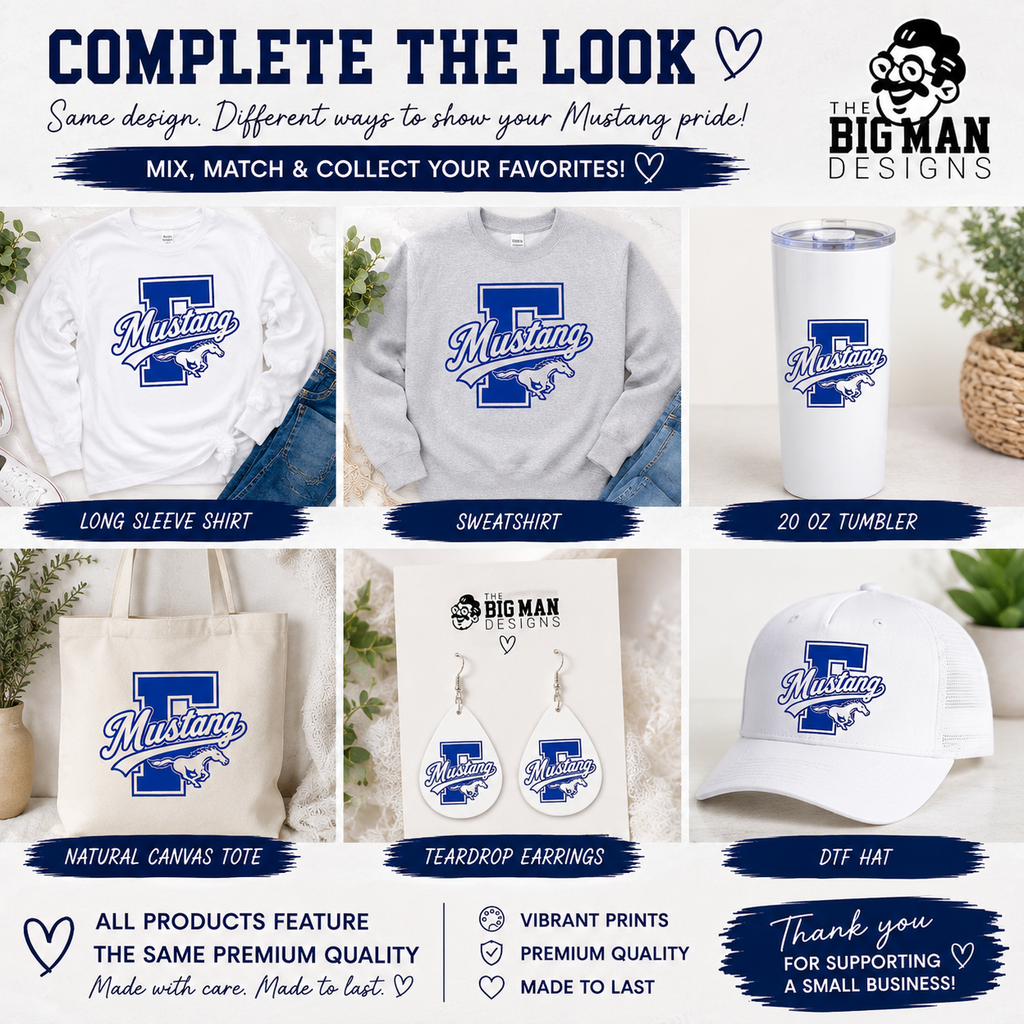 Friendswood Mustang F Letter Spirit Shirt | School Spirit Tee