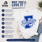 Friendswood Mustang F Letter Spirit Shirt | School Spirit Tee