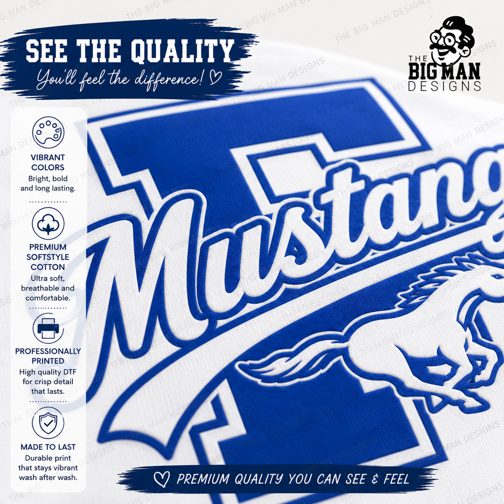 Friendswood Mustang F Letter Spirit Shirt | School Spirit Tee