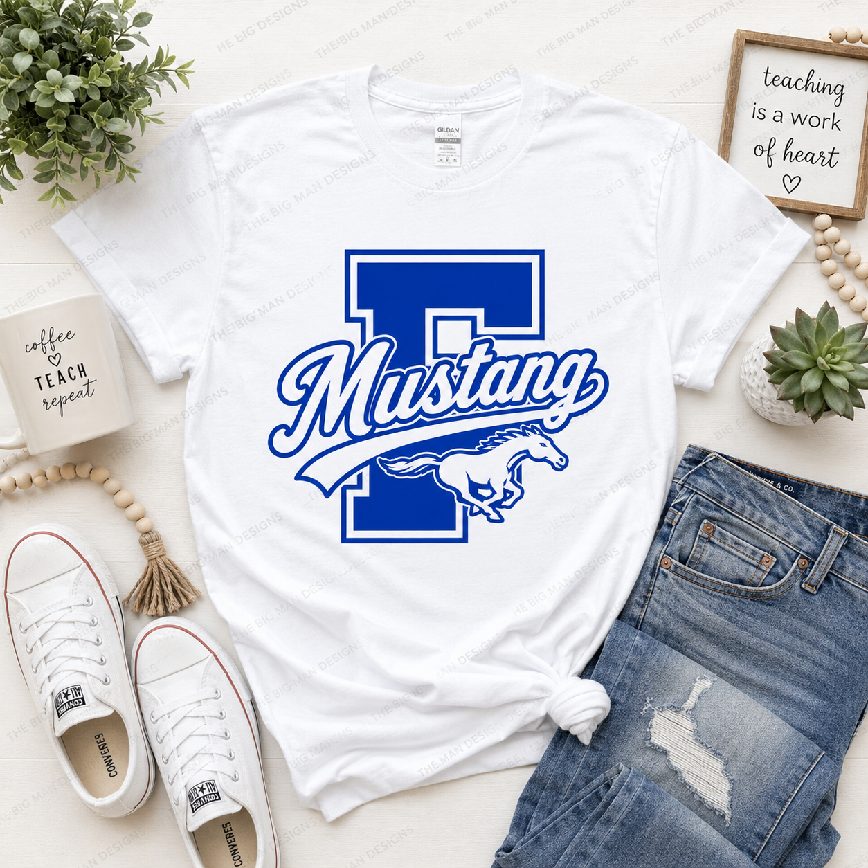 Friendswood Mustang F Letter Spirit Shirt | School Spirit Tee