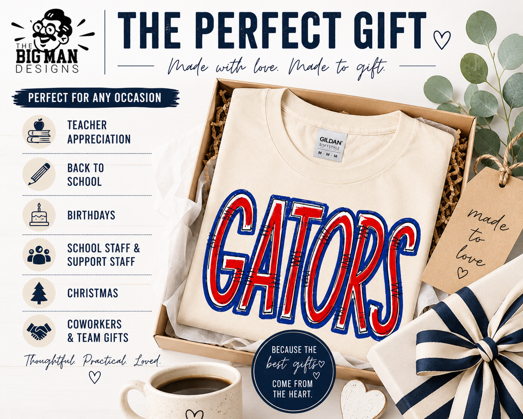 Dickinson Gators Retro Bold Spirit Shirt | Dickinson ISD Spirit Wear