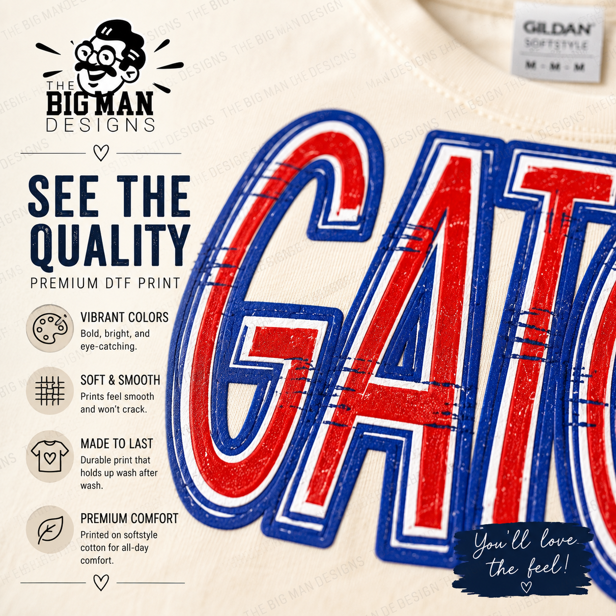 Dickinson Gators Retro Bold Spirit Shirt | Dickinson ISD Spirit Wear