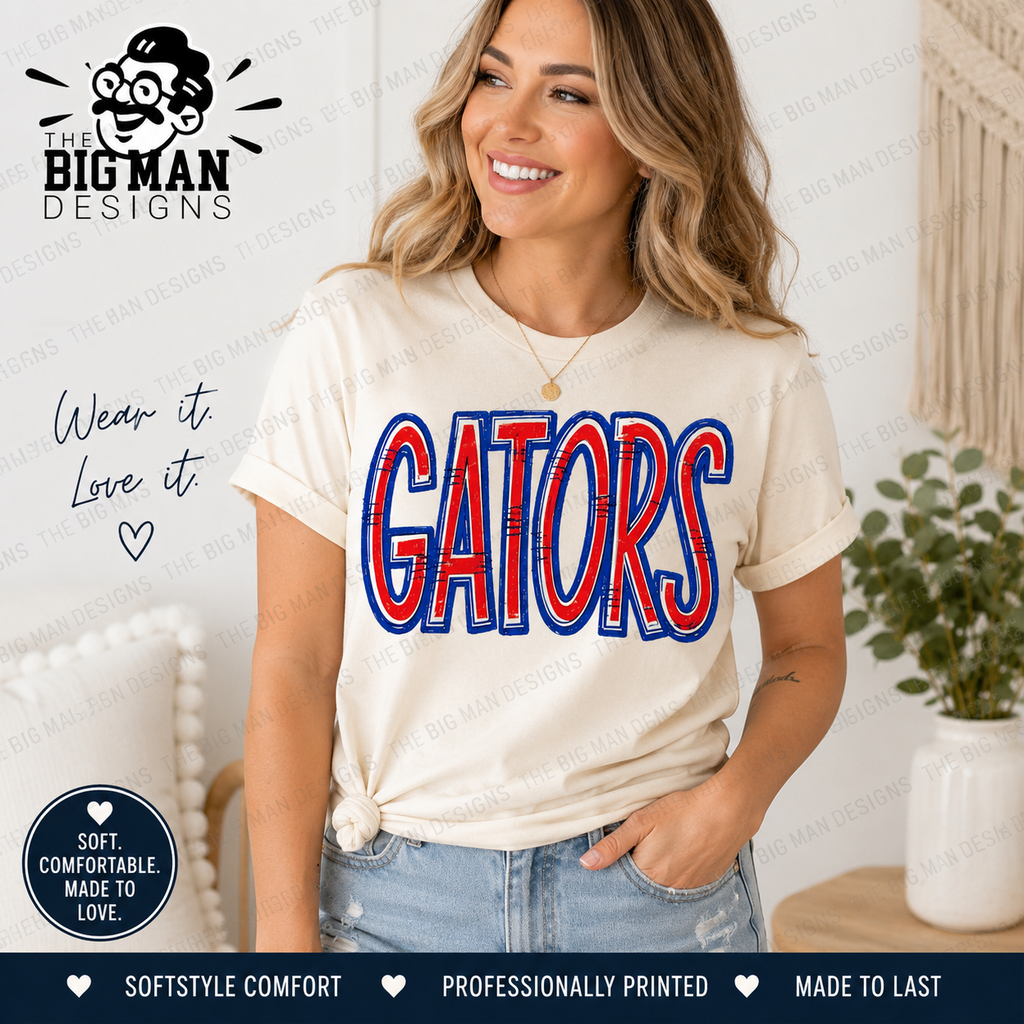 Dickinson Gators Retro Bold Spirit Shirt | Dickinson ISD Spirit Wear