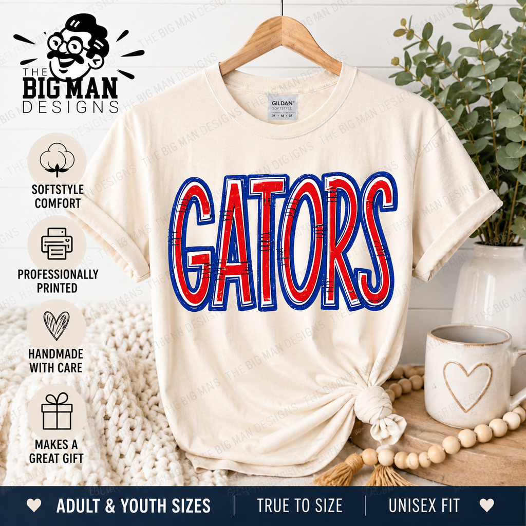 Dickinson Gators Retro Bold Spirit Shirt | Dickinson ISD Spirit Wear